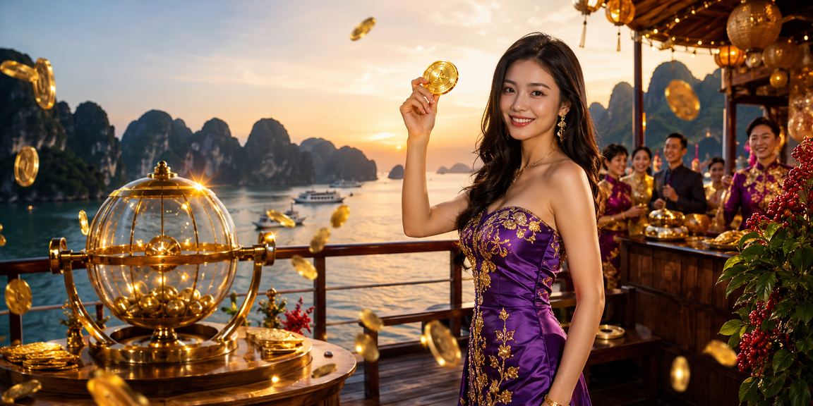 Cảnh vịnh Hạ Long và sòng xổ số Việt Nam